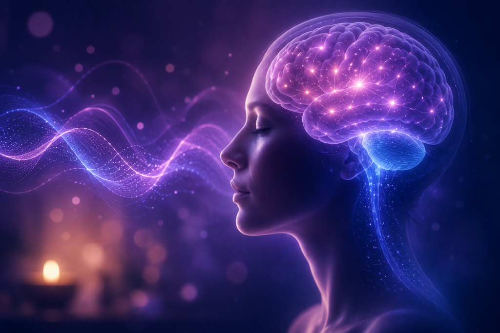 Soft abstract image representing the brain and ASMR response